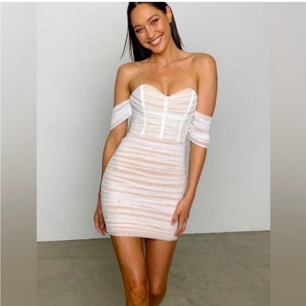 NOOKIE White Strapless Dress NWT